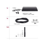 Black 60W 12V DC power supply with 12m cable and mounting kit for LED lighting up to 6m distance