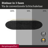 Zwarte LED-lamp dimbaar in 3 stappen met warm wit licht en geheugeneffect