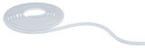 Weißes flexibles LED-Lichtband aus Kunststoff, ideal für moderne Beleuchtungslösungen.