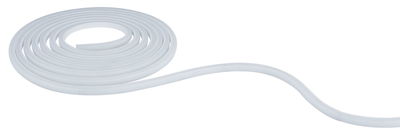 Weißes flexibles LED-Lichtband aus Kunststoff, ideal für moderne Beleuchtungslösungen.