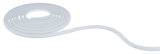 Weißes flexibles LED-Lichtband aus Kunststoff, ideal für moderne Beleuchtungslösungen.