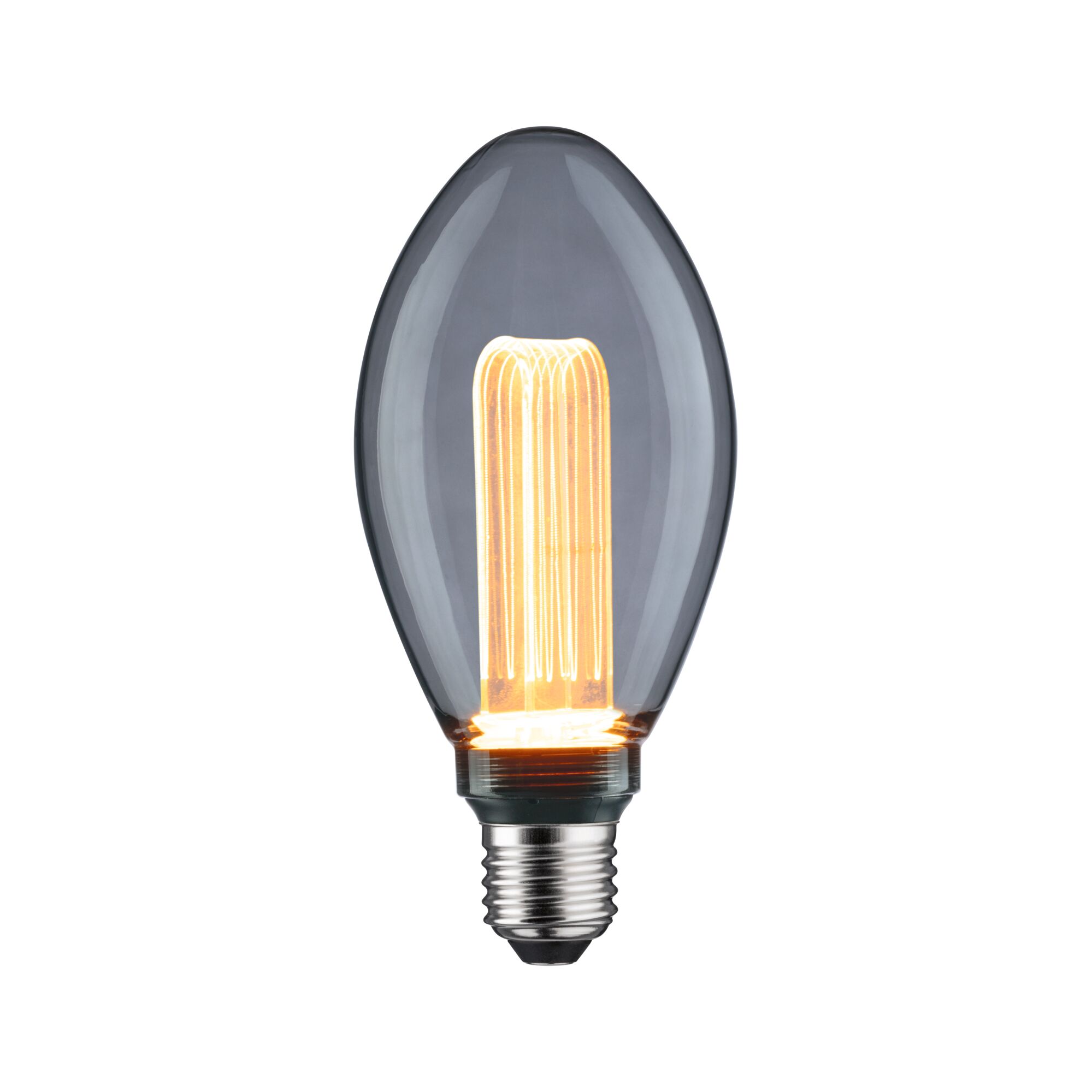 LED bulb with smoked glass and warm white light for energy-efficient lighting solutions