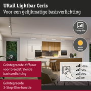 URail Lightbar Ceris witte plafondlamp met 3-staps dimfunctie voor gelijkmatige basisverlichting