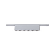 Modern silver aluminium LED track light with warm white illumination for versatile room lighting