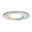 Round recessed spotlight in brushed stainless steel with warm and cool white light for living spaces