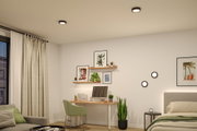 Lumières LED rondes noires et blanches au plafond et murales pour salon et chambre modernes