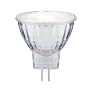 Klares MR16 LED-Leuchtmittel mit Glasgehäuse und zwei Metallstiften für energiesparende Beleuchtung