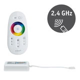Witte LED RGB touch-afstandsbediening met 2,4 GHz draadloze verbinding en bijbehorende controller