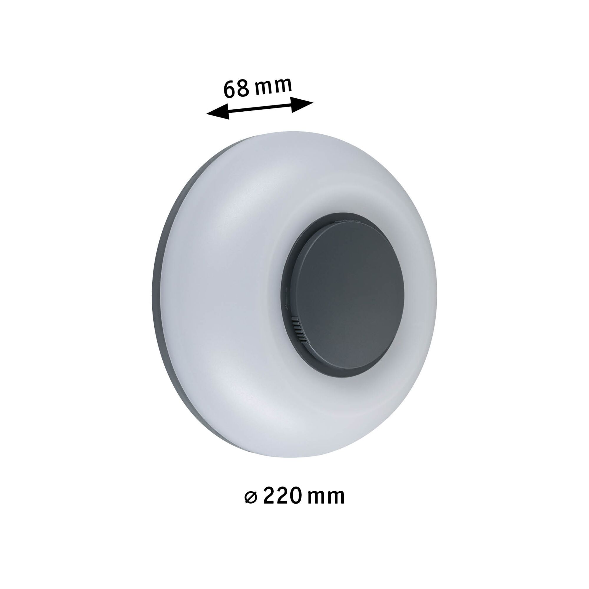 Applique d'extérieur LED Aureva IP65 rond 220mm 2200 - 4000K 20,5W 1730lm 230V Anthracite/Blanc Polycarbonate