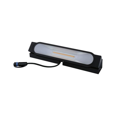 Schwarze LED-Leuchte mit langem, schmalem Design und Kabelanschluss für flexible Beleuchtungslösungen
