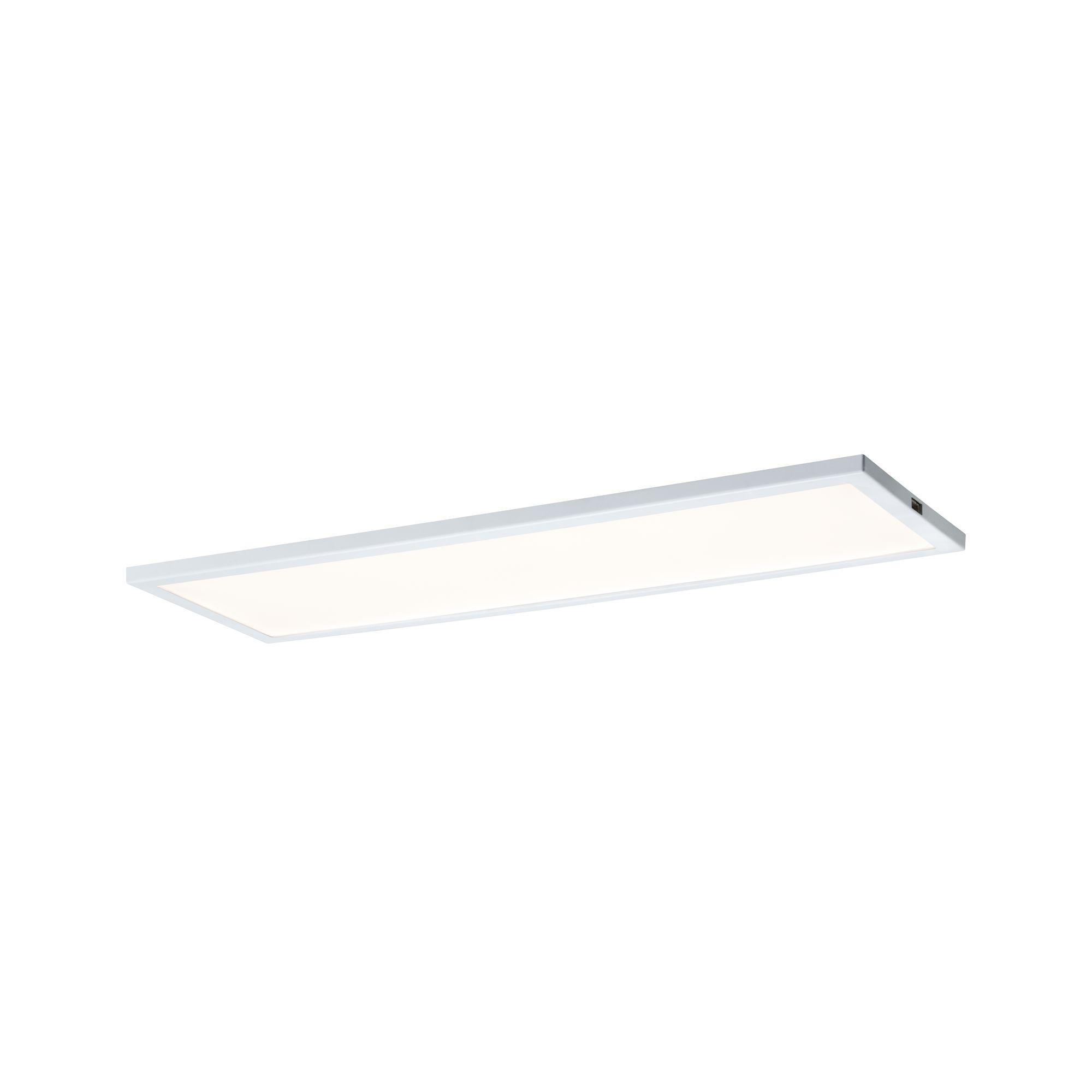 Flat rectangular white LED panel with aluminum frame for modern room lighting