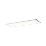 Flat rectangular white LED panel with aluminium frame for modern ceiling lighting