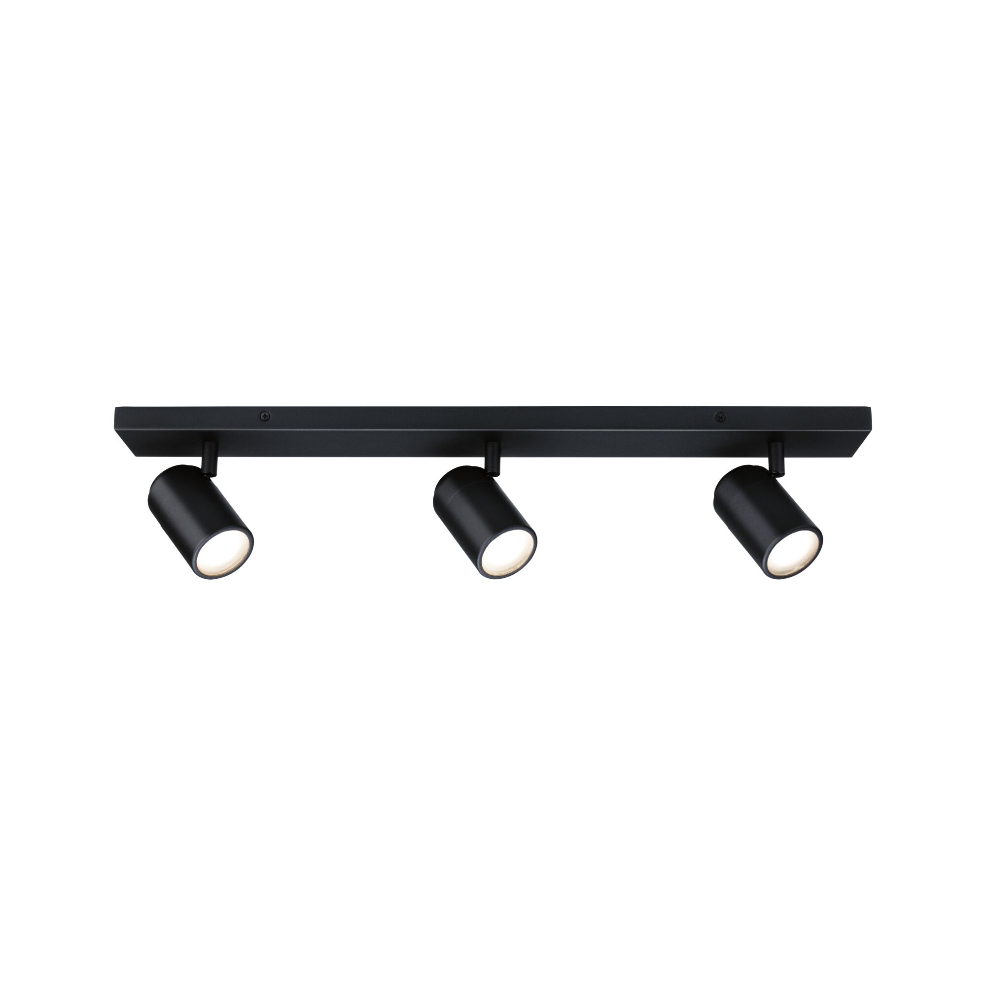 Spot LED plafond noir à trois lampes en métal pour éclairage moderne