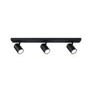 Spot LED plafond noir à trois lampes en métal pour éclairage moderne