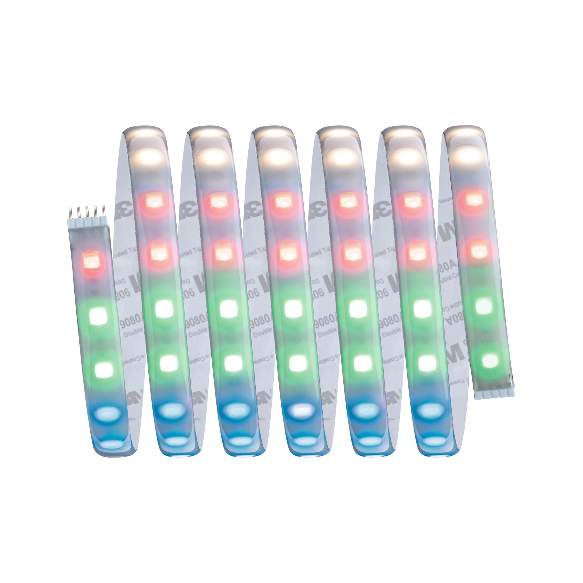 Bunte LED-Lichtleiste mit flexibler, transparenter Kunststoffummantelung für dekorative Beleuchtung