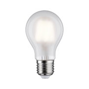 Klassische LED-Glühbirne mit transparentem Glas und E27-Fassung für energiesparende Beleuchtung