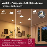 VariFit LED-Deckenleuchten in drei Farbtemperaturen 2000K, 3000K und 4000K mit Dimmerfunktion