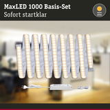 MaxLED 1000 Basis-Set mit warmweißen LED-Lichtstreifen und Netzteil für einfache Raumbeleuchtung