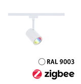 White metal LED spotlight with Zigbee support for smart lighting control