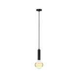 Suspension moderne en métal noir avec ampoule LED blanc chaud pour un éclairage intérieur élégant