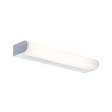 White LED wall light made of plastic with diffused cover for modern room lighting