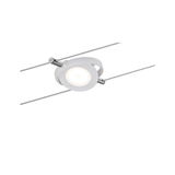 White metal LED cable spotlight with round design for modern lighting systems