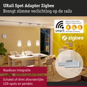 URail Spot Adapter Zigbee zilver voor slimme LED-railsverlichting met Alexa en Google Assistant