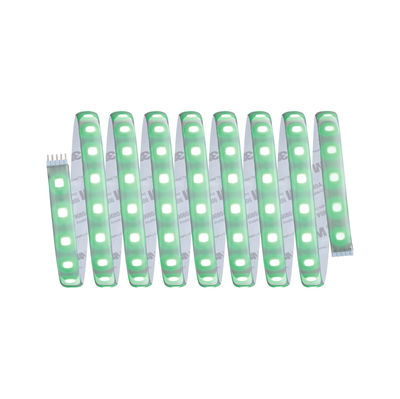 Bande LED flexible avec lumière verte et LED blanches pour éclairage intérieur moderne