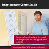 Télécommande Smart Remote Control Basic blanche pour éclairage Zigbee 3.0 avec Touchlink, jusqu’à 30 lampes