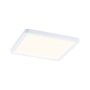 Weißes quadratisches LED-Deckenpanel aus Kunststoff mit warmweißem Licht für moderne Innenräume