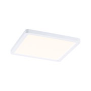 White square LED ceiling panel made of plastic with warm white light for modern interiors