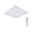 Square white LED ceiling light with remote control for dimmable lighting and color change