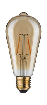 Vintage LED-lamp met amberkleurig glas en E27-fitting voor sfeervolle decoratieve verlichting