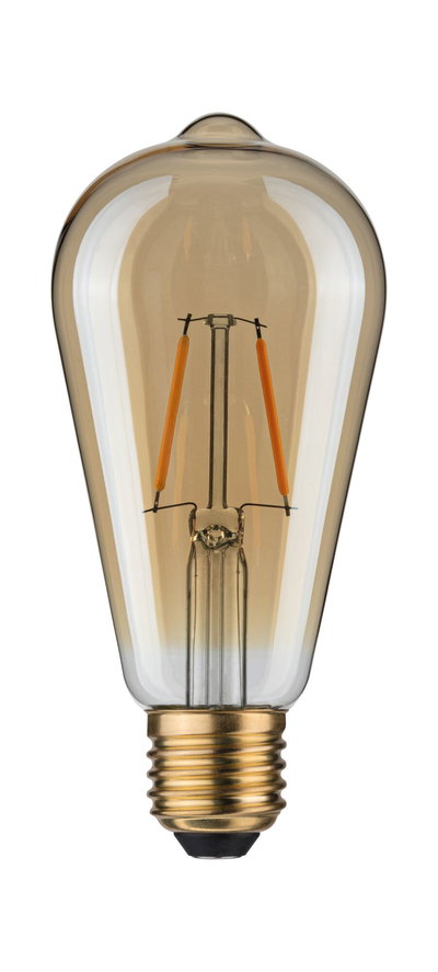 Vintage LED bulb with amber glass and E27 base for decorative lighting and warm ambiance