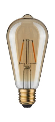 Vintage LED-Glühbirne mit bernsteinfarbenem Glas und E27-Fassung für dekorative Beleuchtung