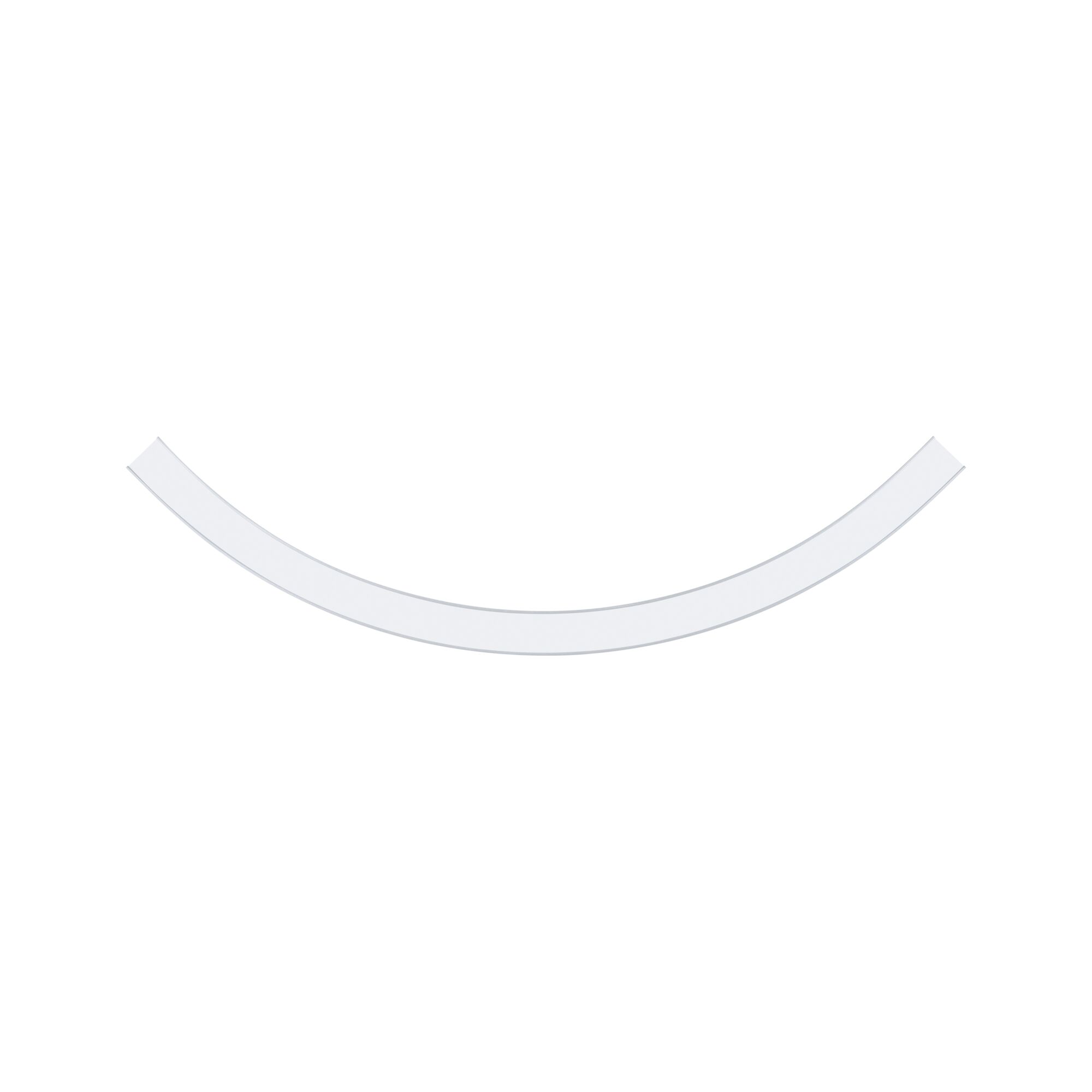 Curved white LED light strip for flexible indoor lighting solutions