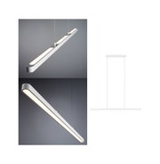 Moderne weiße LED-Pendelleuchte aus Aluminium mit warmweißem Licht für Wohnräume