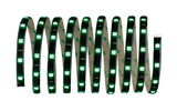Flexibler LED-Lichtstreifen mit grünen LEDs und selbstklebender Rückseite für vielseitige Beleuchtung.