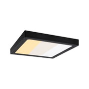 Schwarze LED-Deckenleuchte mit dimmbaren Farbtemperaturen von warm bis kaltweiß für Wohnräume