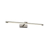 Schlanke LED-Wandleuchte aus gebürstetem Metall in Silber für moderne Innenbeleuchtung.