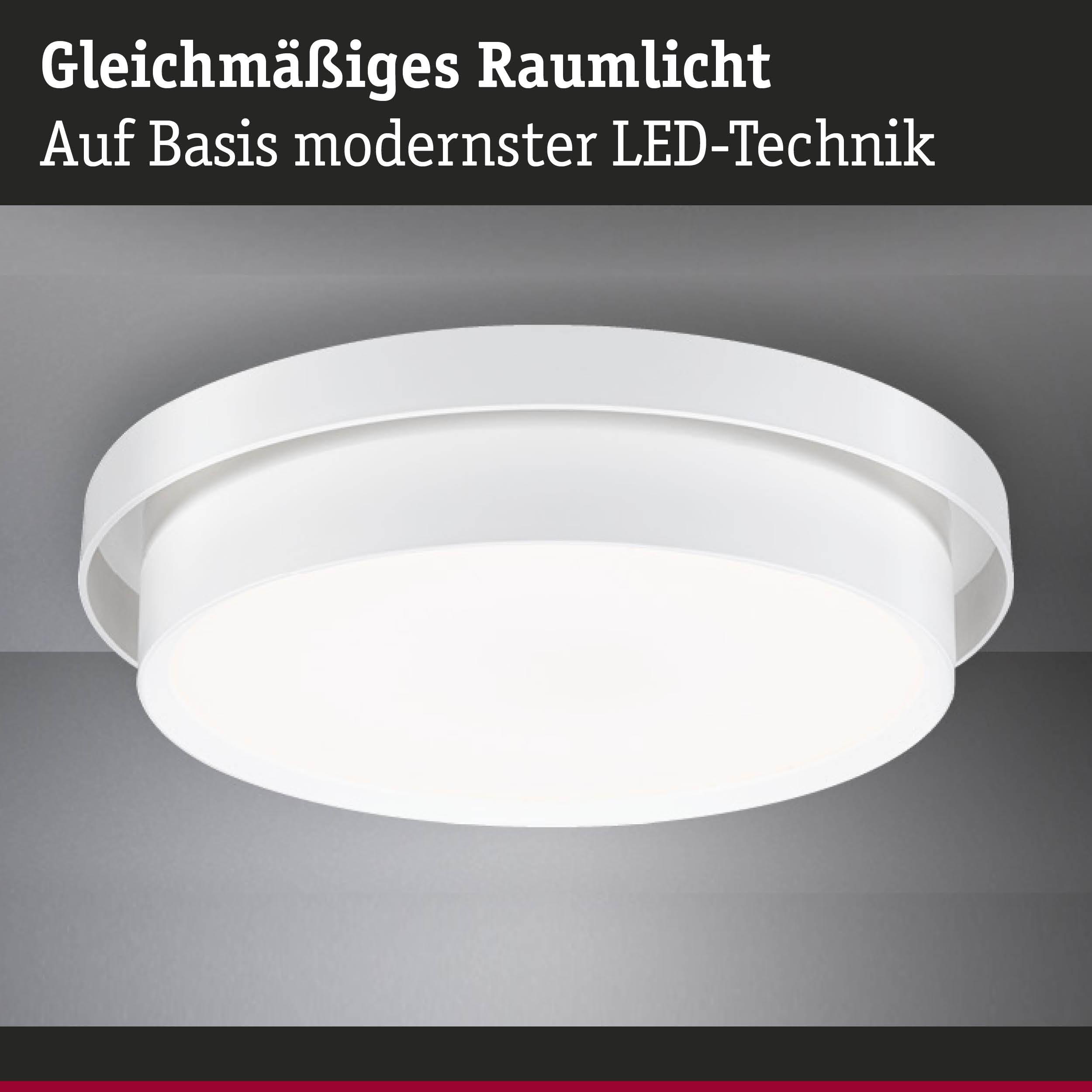 Runde weiße LED-Deckenleuchte aus Kunststoff für gleichmäßige Raumbeleuchtung