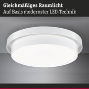 Runde weiße LED-Deckenleuchte aus Kunststoff für gleichmäßiges Raumlicht
