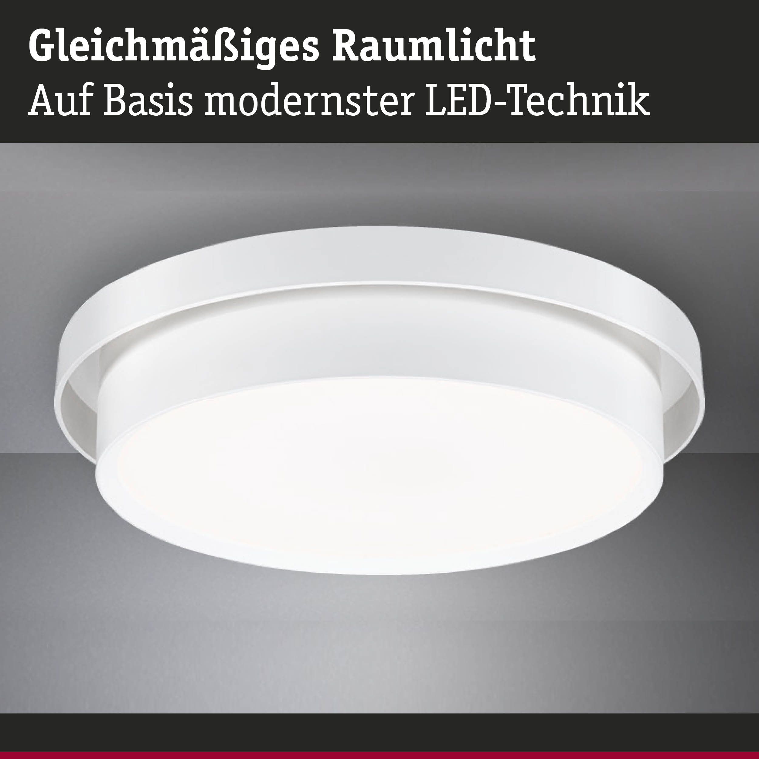 Runde weiße LED-Deckenleuchte aus Kunststoff für gleichmäßiges Raumlicht