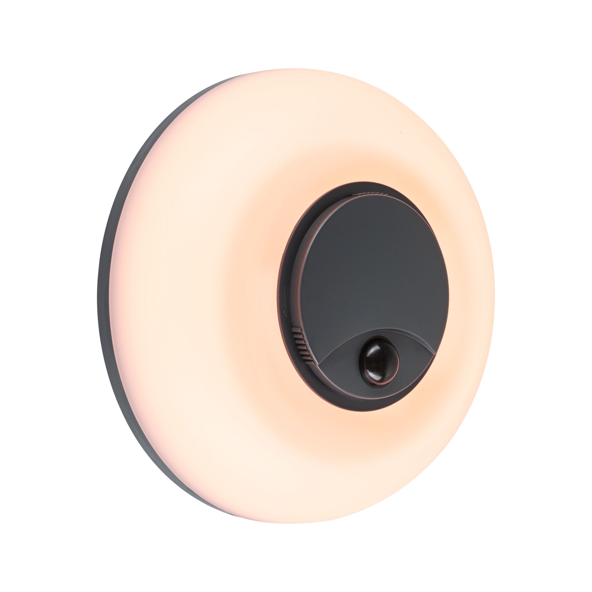 Applique d'extérieur LED Aureva incl. détecteur de mouvement IP65 rond 220mm 2200 - 4000K 20,5W 1630lm 230V Anthracite/Blanc Polycarbonate
