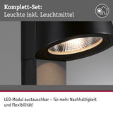 Schwarze LED-Außenleuchte mit austauschbarem Modul für nachhaltige und flexible Beleuchtung