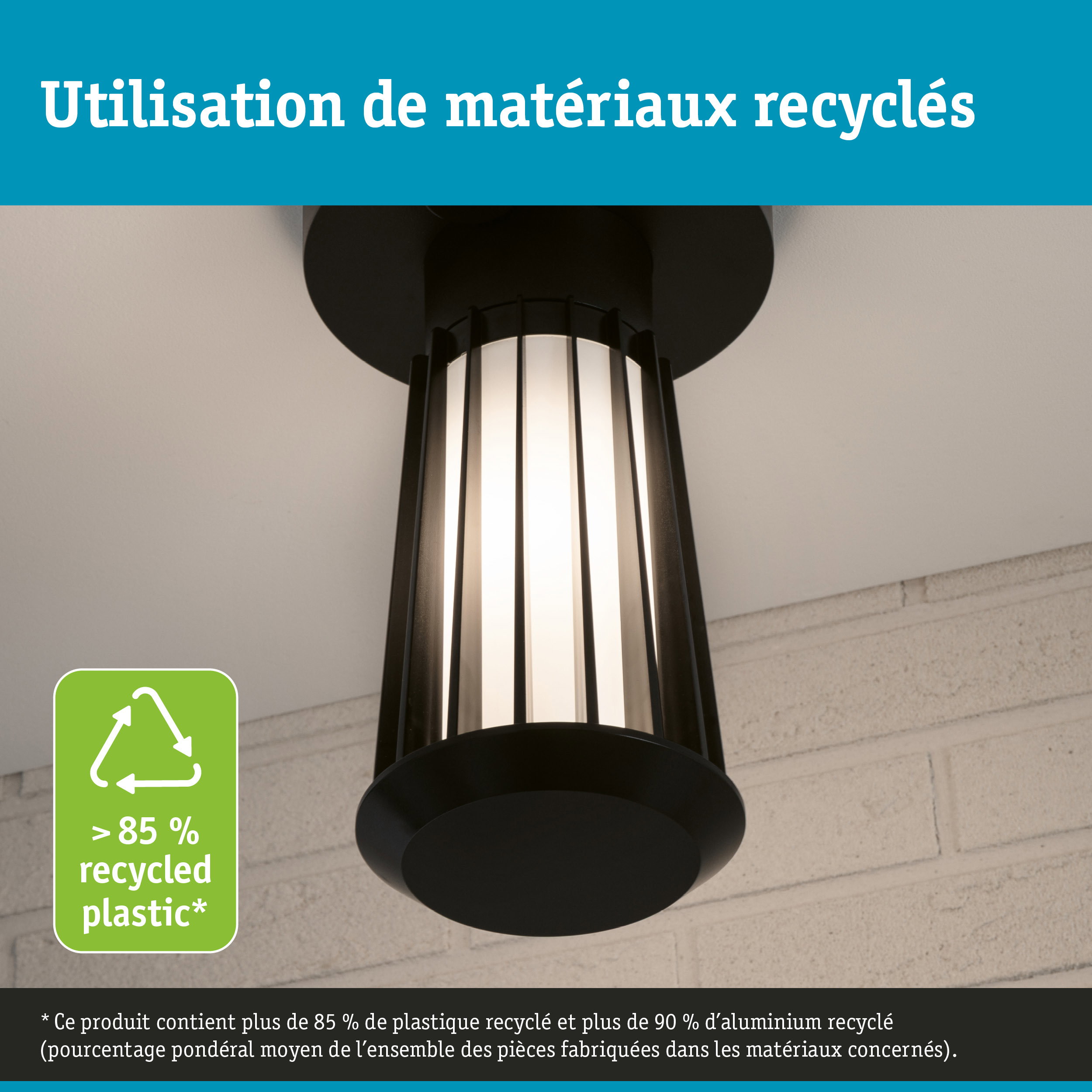 ModuShine Abat-jour Trivana IP44 cylindrique Anthracite