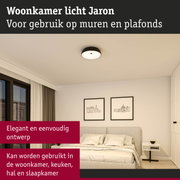 Zwarte Jaron plafondlamp met witte diffuser voor woonkamer en keuken