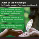 Ampoule LED en forme de bougie avec durée de vie jusqu’à 50 000 heures pour éclairage durable