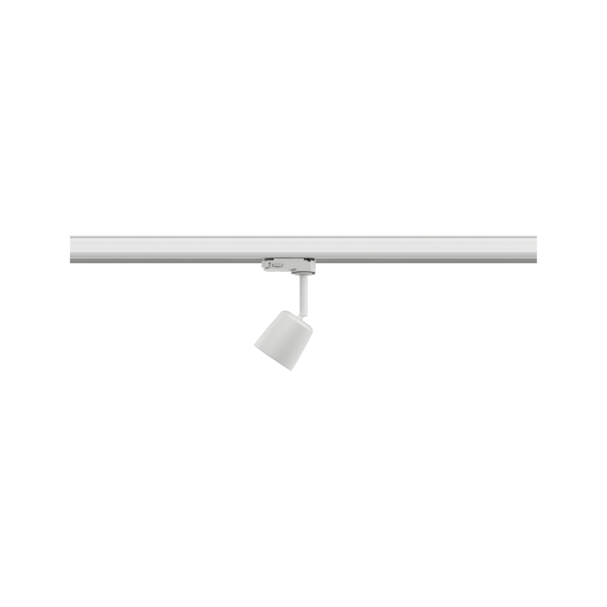 Spot LED blanc en métal sur rail pour un éclairage flexible des pièces