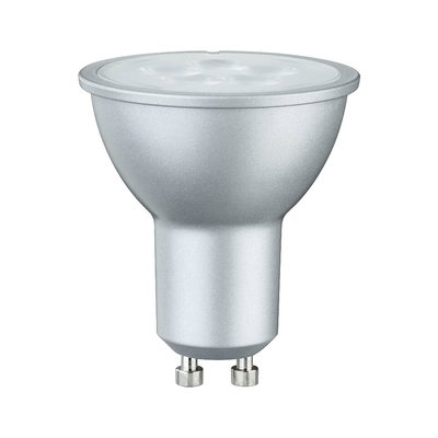 Sølv LED-reflektorlampe med GU10-fatning i aluminium til energieeffektiv belysning